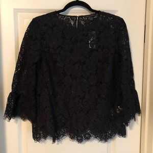 Banana Republic Lace Top W/ Small Bell Sleeves